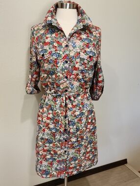 Liberty Art Fabrics Classic Tana Lawn Thorpe C Design S Shirt Dress size 10
